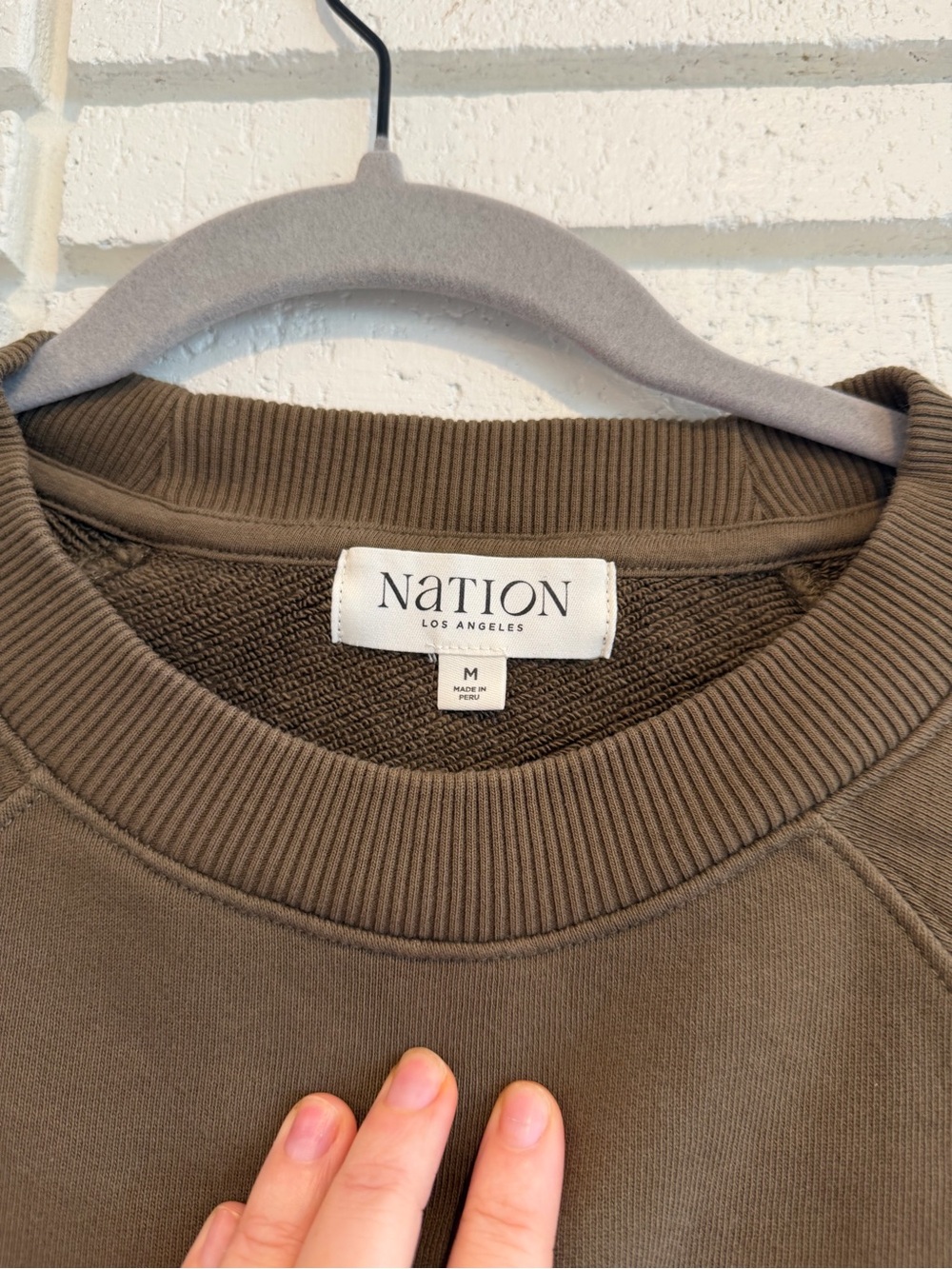 Nation LTD Olive Crewneck Sweatshirt